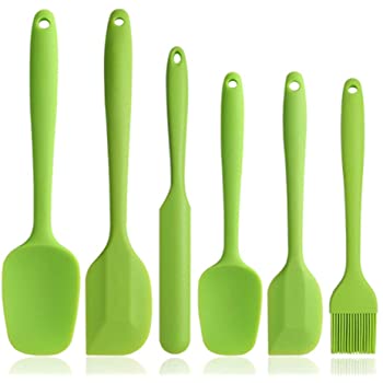 ชุด ไม้พาย ซิลิโคน 6 ชิ้น/เซ็ต silcone spatula set  **สีเขียว**