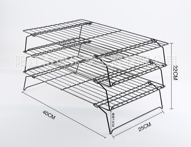 ตะแกรงวางเค้ก 3 ชั้น 40*25*22 cm 