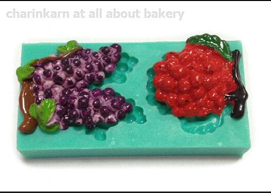 ซิลิโคนเขียว พวงองุ่น 2หลุม