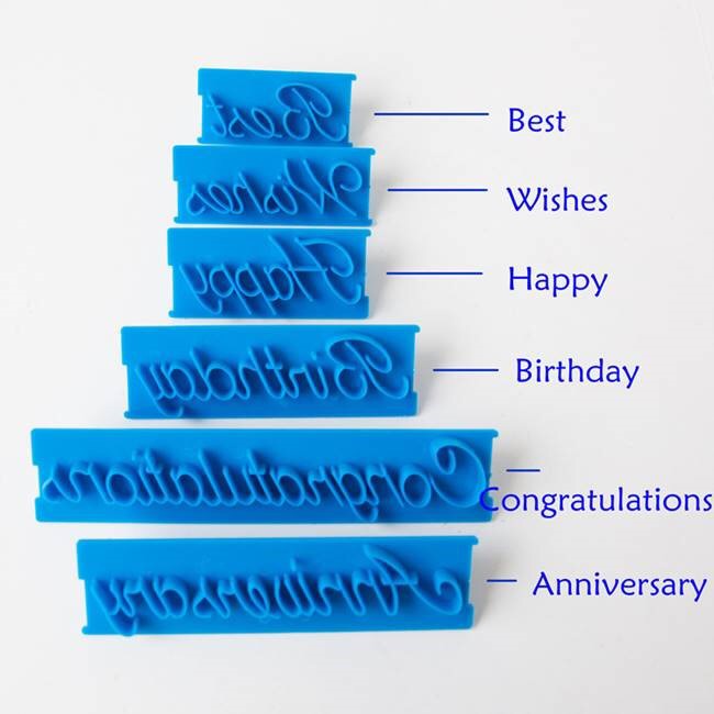 พิมพ์กดคำต่างๆ ขนาด 1 cm ( Congratulation / Best Wish / Anniversary / Happy Birthday )