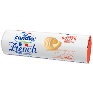 candia 82% Unsaltd butter 250 กรัม  จืด เนยสด Exp.2/4/2022