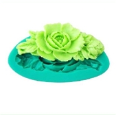 ซิลิโคนเขียว ดอกกุหลาบ (ทรงวงรี)