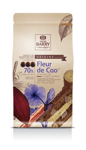 ดาร์คช็อกโกแลต CACAO BARRY แบ่งขาย 500g (5kg/ลัง) Fleur de cao 70% Pistoles