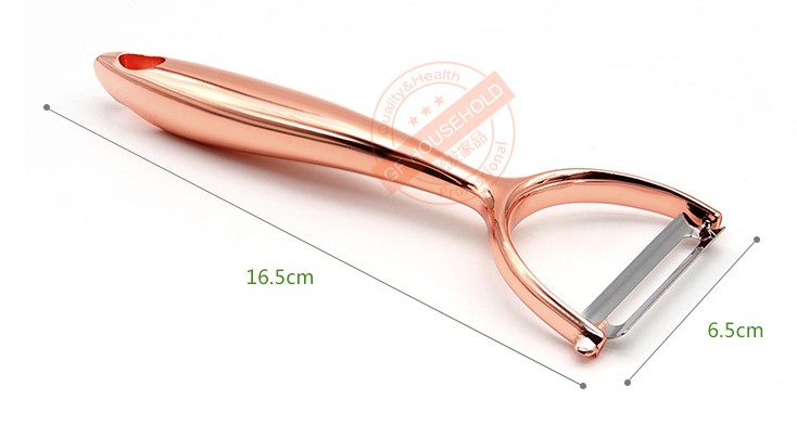 ที่ปอกผลไม้ หัว 2 ด้าน สเตนเลส อย่างดี  RoseGold  นน 175 กรัม **Prop สินค้าต้องมี**