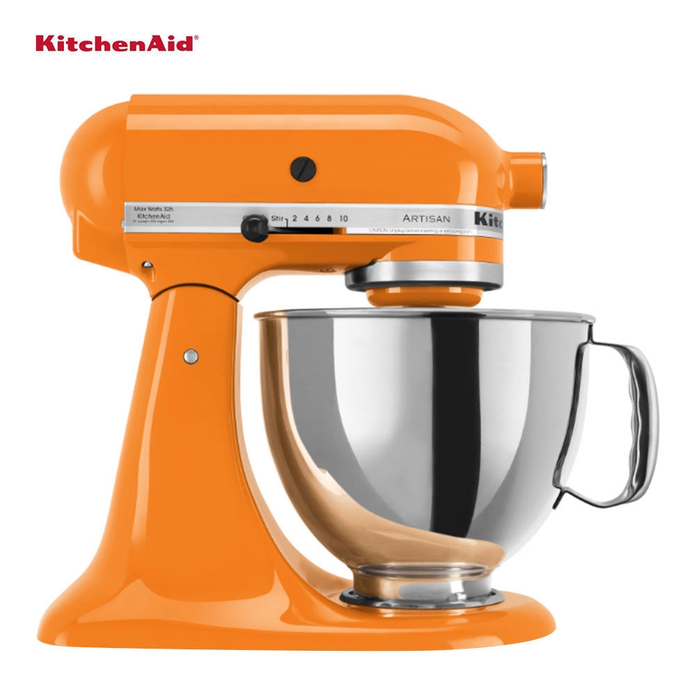 Artisan เครื่องผสมอาหาร KitchenAid Tangerine 110V สีส้ม + หม้อแปลง ไม่มีกล่อง สภาพ 99.99%