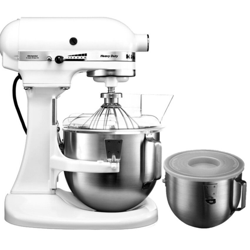 KitchenAid เครื่องผสมอาหาร Heavy duty  4.83 สีขาว ลิตร รุ่น5KPM50EWH  *2โถ