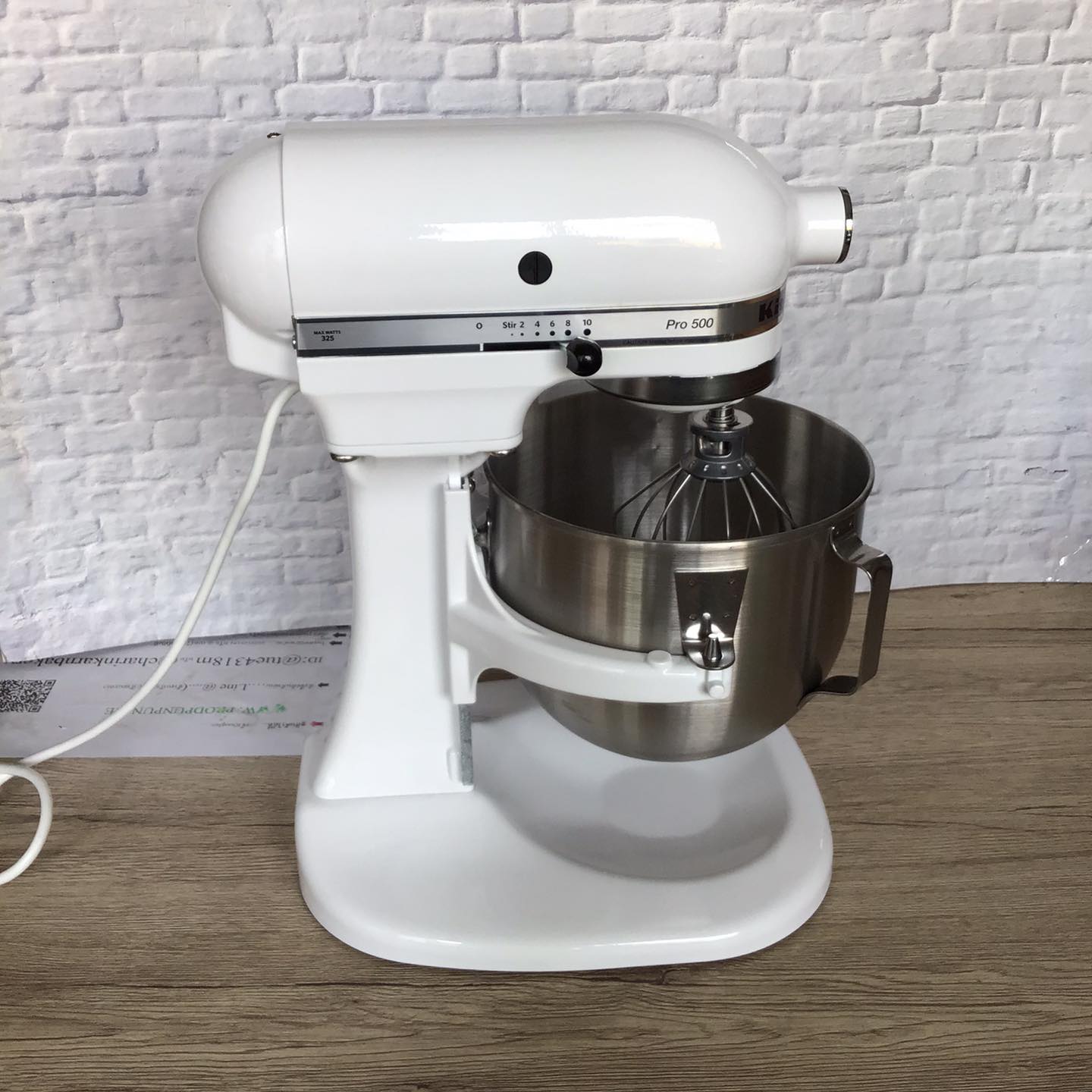 เครื่องผสมอาหาร KitchenAid Pro500 สีขาว 110V +แถมฟรีหม้อแปลงไฟ 500W (สีเทา ขาวขายแล้ว)