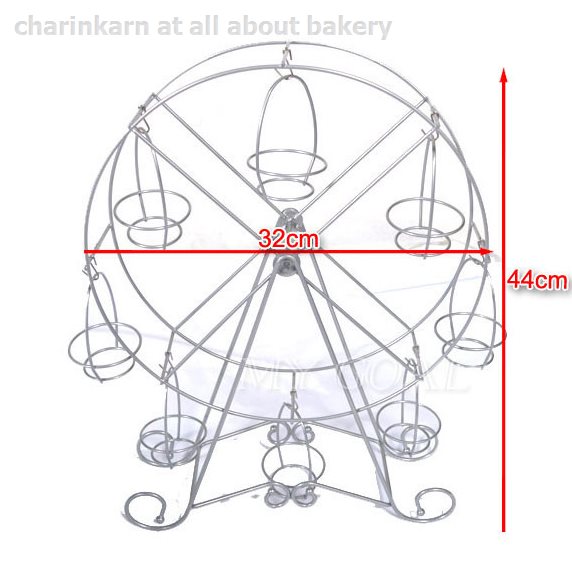 ชั้นวางคัพเค้กทรงชิงช้า 8 คัพ สีดำ ( DESSERT )