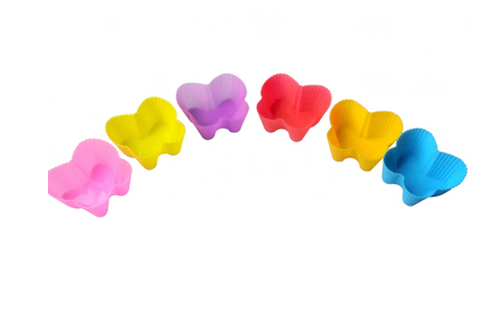 ซิลิโคนผีเสื้อคละสี 7.5cm. 12 ชิ้น/แพ็ค